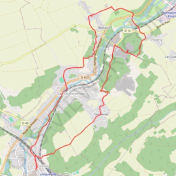 Trace GPS Coteaux de la Voulzie, itinéraire, parcours