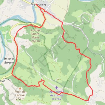 Trace GPS De Meyronne à Mayrinhac-le-Francal, itinéraire, parcours