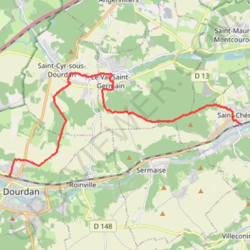 Trace GPS De Saint Chéron à Dourdan, itinéraire, parcours