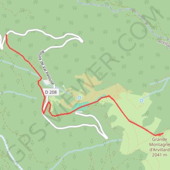 Trace GPS Grande Montagne d'Arvillard, itinéraire, parcours