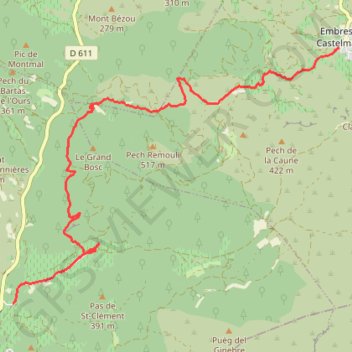 Trace GPS Embres-et-Castelmaure Randonnée, itinéraire, parcours