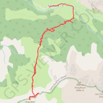 Trace GPS Fouillouse-col de Mirandol, itinéraire, parcours