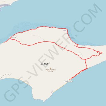 Trace GPS FUTUNA - balade sur l'île d'ALOFI, itinéraire, parcours