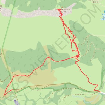 Trace GPS Soum d'Andorre, itinéraire, parcours