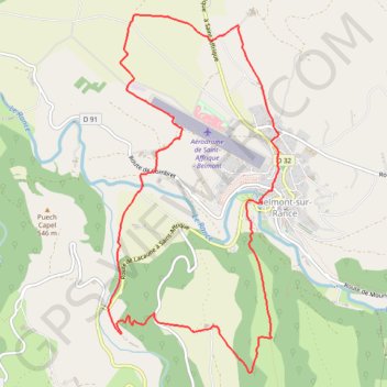 Trace GPS Balade Fête de Belmont-sur-Rance aout, itinéraire, parcours