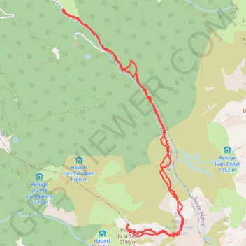 Trace GPS Col de la Sitre, itinéraire, parcours