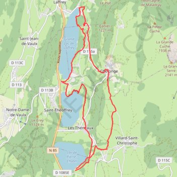 Trace GPS En bordure de lacs, itinéraire, parcours