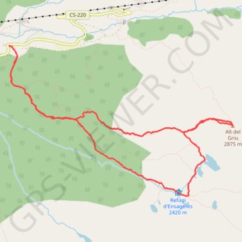 Trace GPS Alt del Griu, itinéraire, parcours