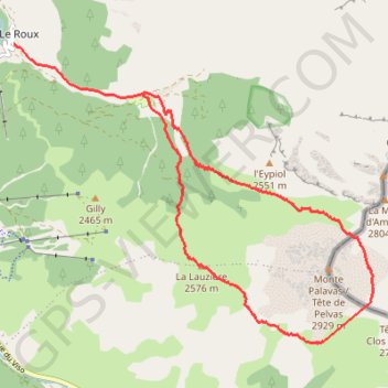 Trace GPS Tour du Pelvas, itinéraire, parcours