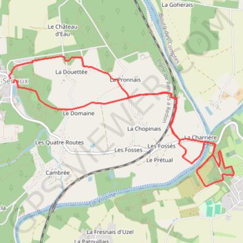 Trace GPS Petite balade de Saint-Senoux vers Pléchâtel, itinéraire, parcours