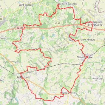 Trace GPS Baie du Mont-Saint-Michel - Circuit des Vallées, itinéraire, parcours