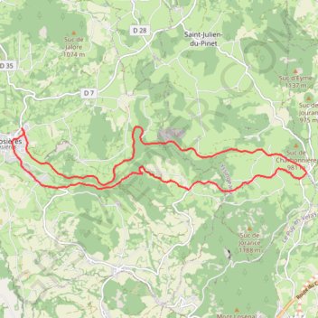 Trace GPS La Suissesse en Galoche - Rosières, itinéraire, parcours