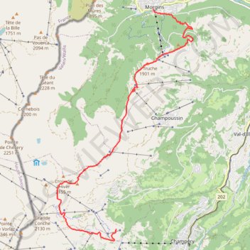 Trace GPS Chatel - jour 1, itinéraire, parcours