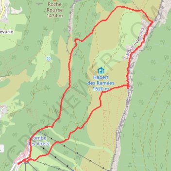 Trace GPS La Grande Roche Saint-Michel depuis Lans-en-Vercors, itinéraire, parcours