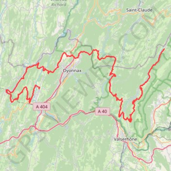 Trace GPS Tour Ain-Etape 3- Izernore/Lelex Mt Jura, itinéraire, parcours