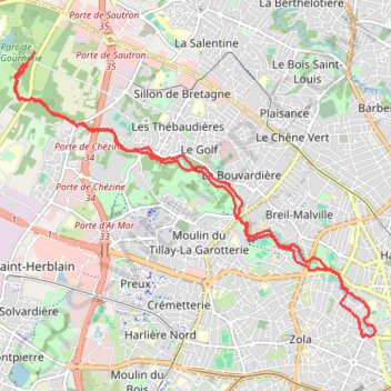 Trace GPS La Chezine Gournerie - Canclaux, itinéraire, parcours