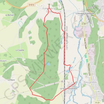 Trace GPS Circuit des Étangs - Fontaine la Soret, itinéraire, parcours