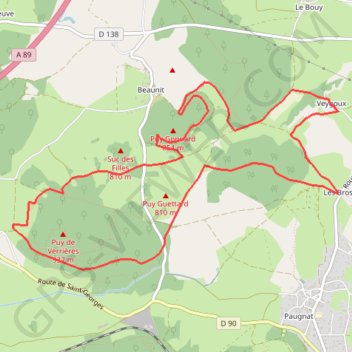 Trace GPS De Verrières à Beaunit, itinéraire, parcours