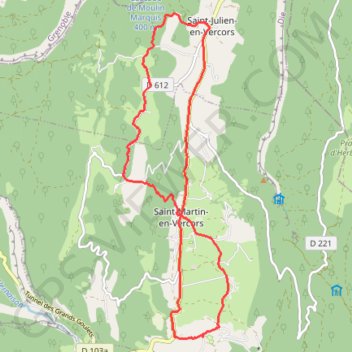 Trace GPS Tour du Vercors 2019 - Jour 1, itinéraire, parcours