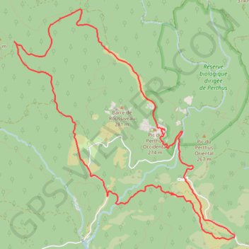Trace GPS Pic du Perthus, itinéraire, parcours