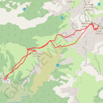 Trace GPS Grand Coyer, itinéraire, parcours