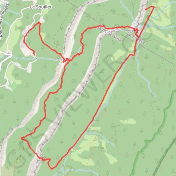 Trace GPS Le Belvédère du Rivet depuis les Gailleux - Saint-Gervais, itinéraire, parcours
