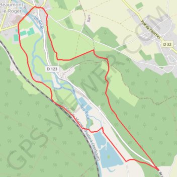 Trace GPS Circuit du Hom - Beaumont-le-Roger, itinéraire, parcours