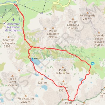 Trace GPS Pic de Madamète, itinéraire, parcours