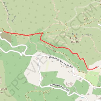 Trace GPS Font de Mai, itinéraire, parcours