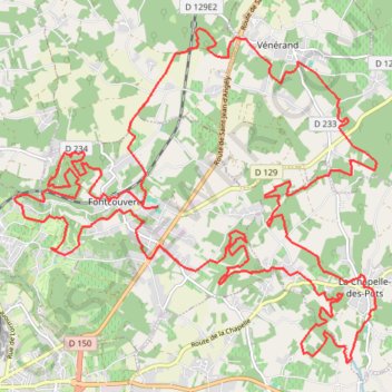Trace GPS Fontcouverte 40 kms, itinéraire, parcours