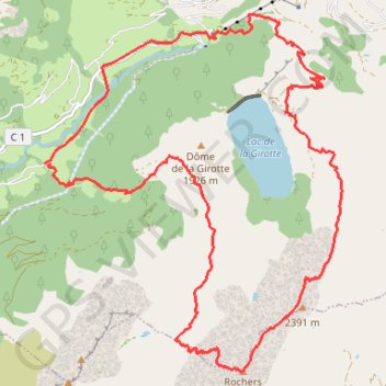 Trace GPS Rochers des Enclaves, par le col du Sallestet, itinéraire, parcours