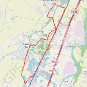 Trace GPS Boucle Lavernose, itinéraire, parcours