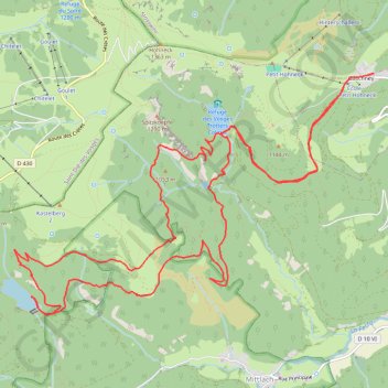 Trace GPS Lacs Vosgiens, Lac d'Altenweiher, itinéraire, parcours