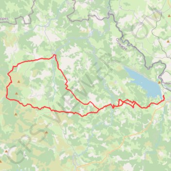 Trace GPS Naussac - Grandieu, itinéraire, parcours