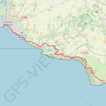Trace GPS Les Sables d’Olonne / La Tranch- sur-Mer, itinéraire, parcours