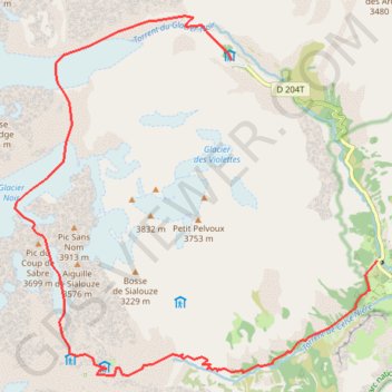 Trace GPS Coup de Sabre, itinéraire, parcours