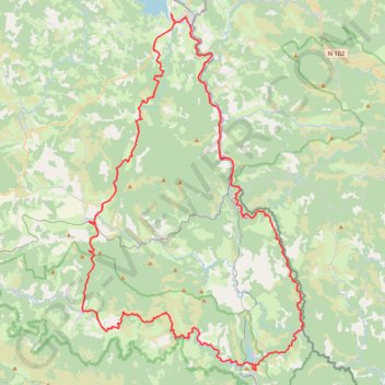 Trace GPS Naussac - lac de villefort, itinéraire, parcours