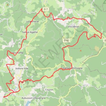 Trace GPS La Trace en Livradois-Forez - Aubusson-d'Auvergne, itinéraire, parcours