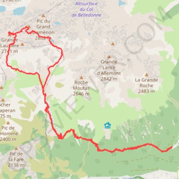 Trace GPS Grande Lauzière et Tour de Tête Noire, itinéraire, parcours