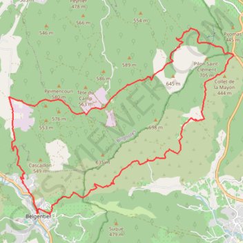 Trace GPS Belgentier, itinéraire, parcours