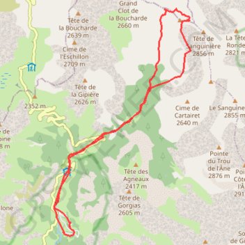 Trace GPS Tour tete colombier, itinéraire, parcours