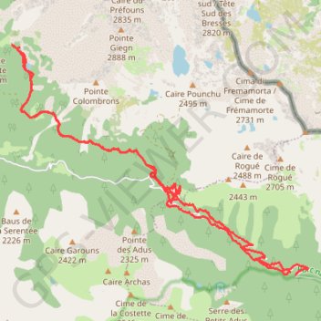 Trace GPS Lacs Sculos, itinéraire, parcours