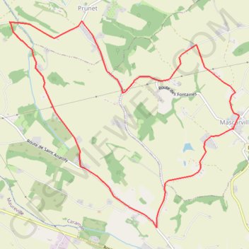 Trace GPS De Marceillac à Prunet, itinéraire, parcours