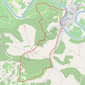 Trace GPS Douelle - Cournou, itinéraire, parcours