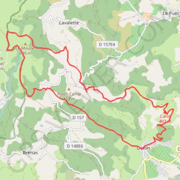 Trace GPS Octon - Toucou - Roubignac - Saint Amans, itinéraire, parcours