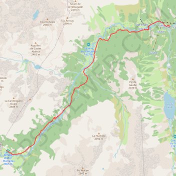 Trace GPS Day 3 standard route Pt Espagne-efuge Wallon-Pt Espagne, itinéraire, parcours