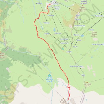 Trace GPS Pic de Hourgade, itinéraire, parcours