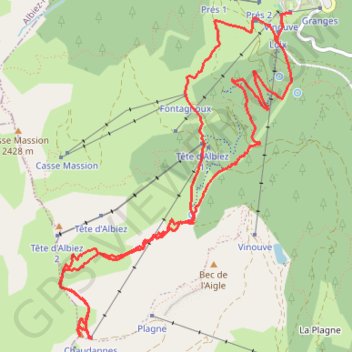 Trace GPS Pointe des Chaudannes, itinéraire, parcours