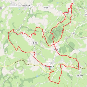 Trace GPS Randonnée La Montagnarde - Montagny, itinéraire, parcours