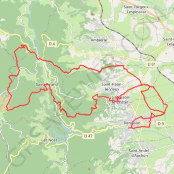 Trace GPS En Roannais - Renaison, itinéraire, parcours